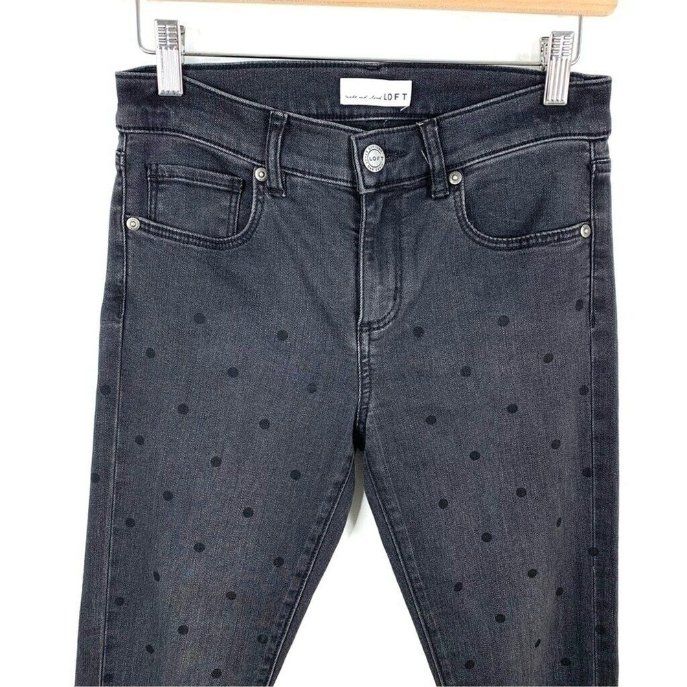 LOFT Modern Skinny Polka Dot Jeans Size 26 - Picture 4 of 12